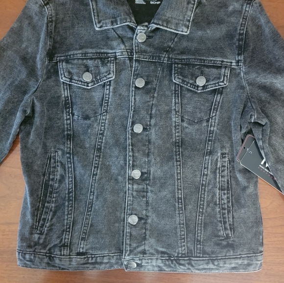 NWT Marc New York Charcoal Acid Wash Stretch Denim Jacket Size Small - Picture 8 of 16